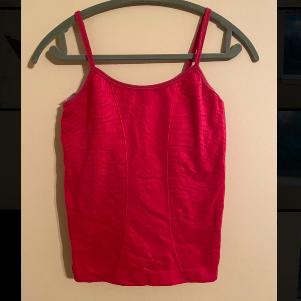 Pink athletic tank top
